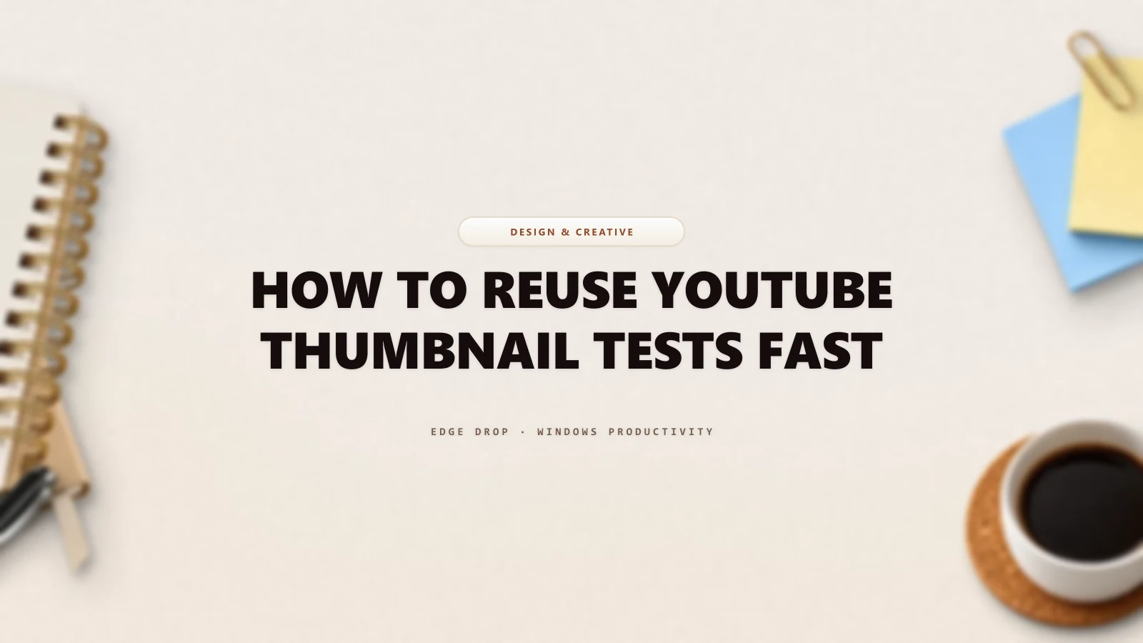How to Reuse YouTube Thumbnail Tests Fast — Edge Drop Guide