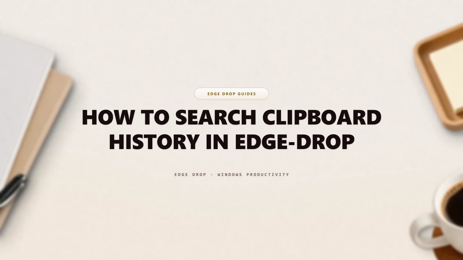 How to Search Clipboard History in Edge-Drop — Edge Drop Guide