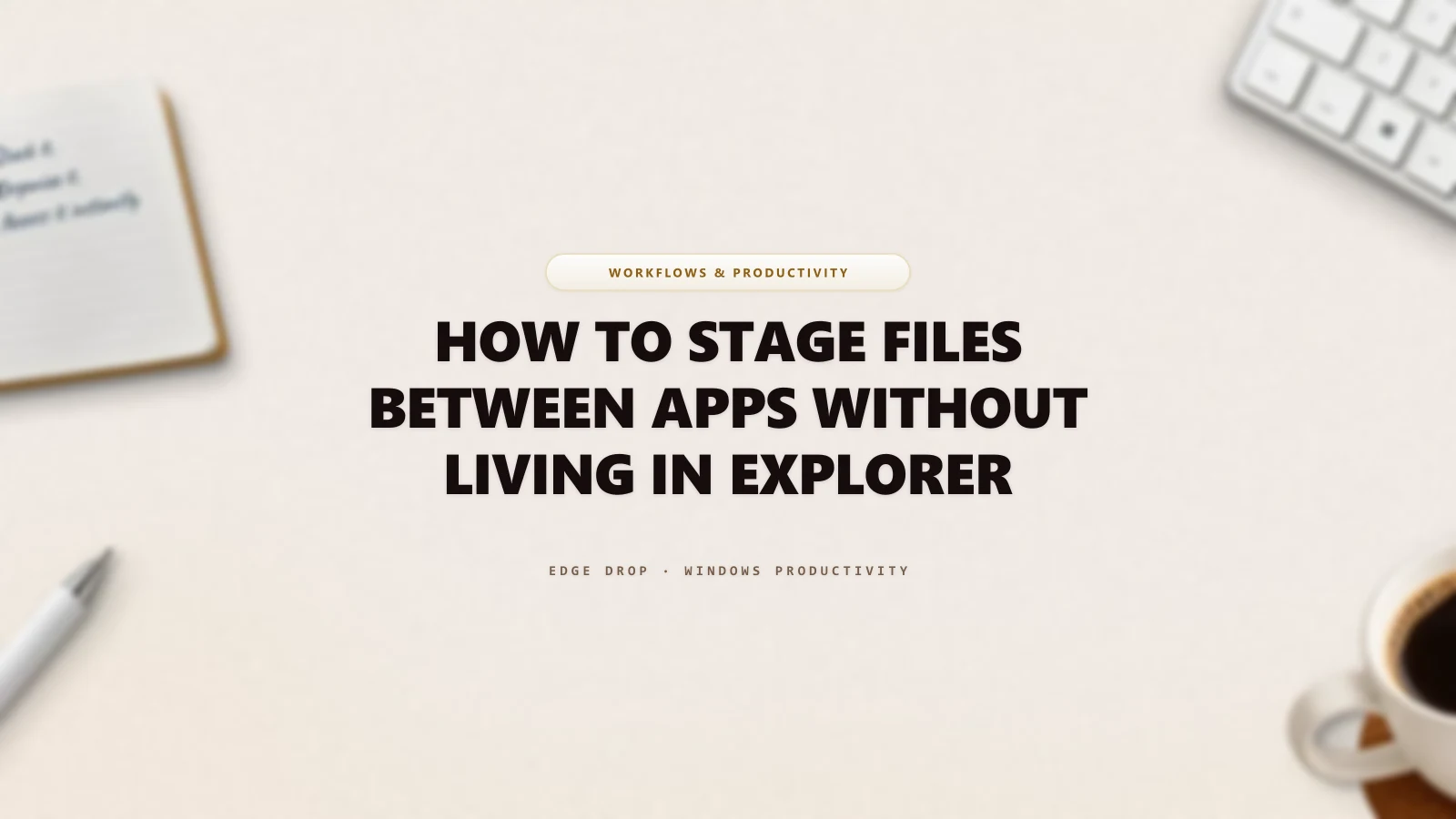 How to Stage Files Between Apps Without Living in Explorer — Edge Drop Guide