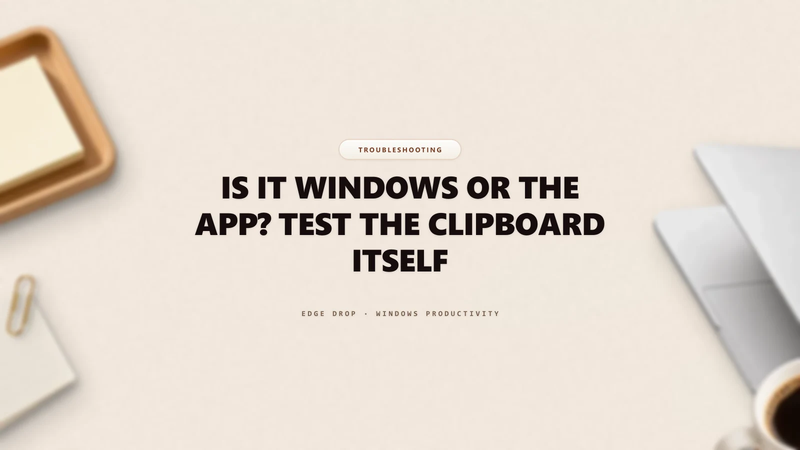 Is It Windows or the App? Test the Clipboard Itself — Edge Drop Guide