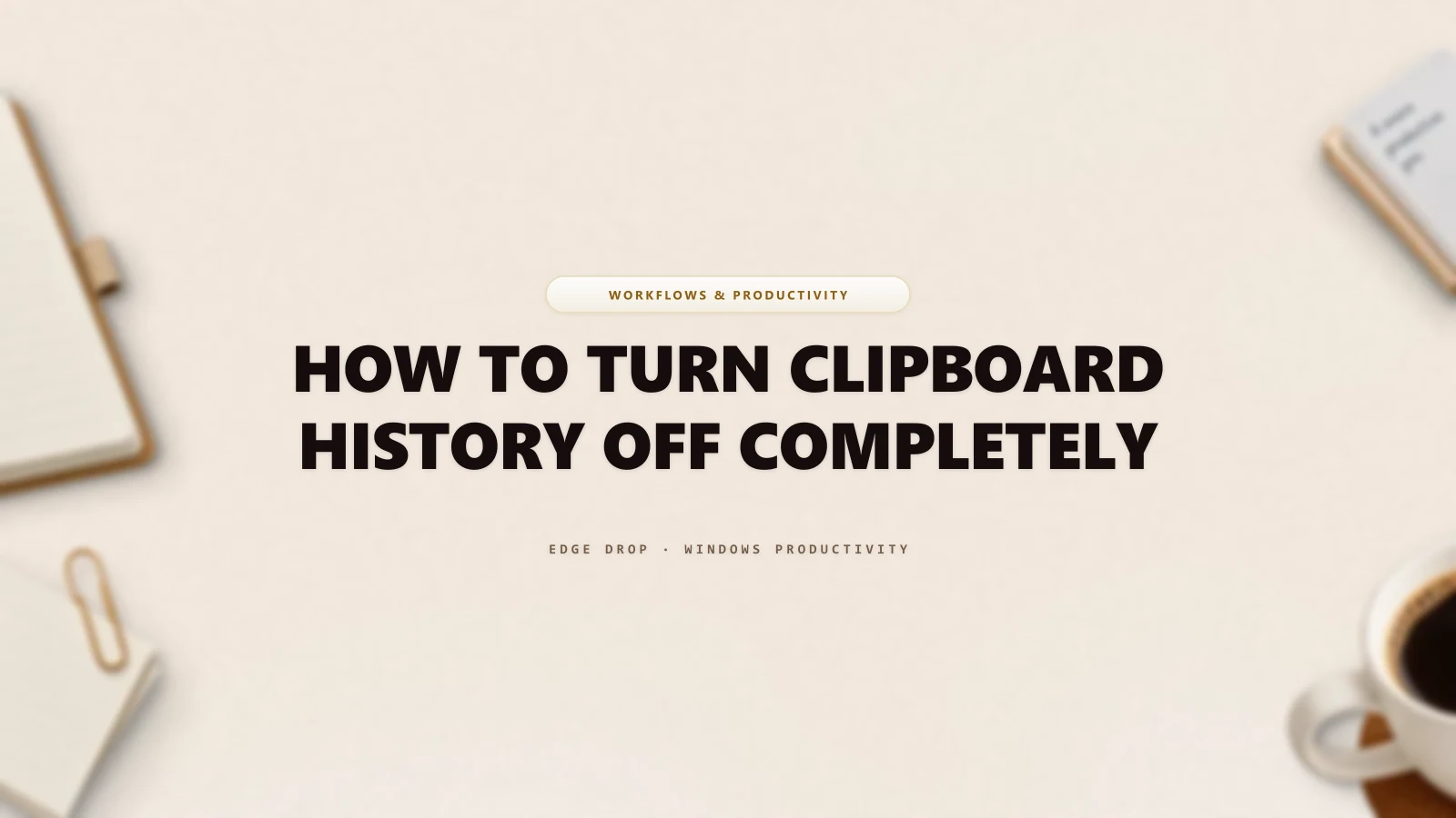 How to Turn Clipboard History Off Completely — Edge Drop Guide