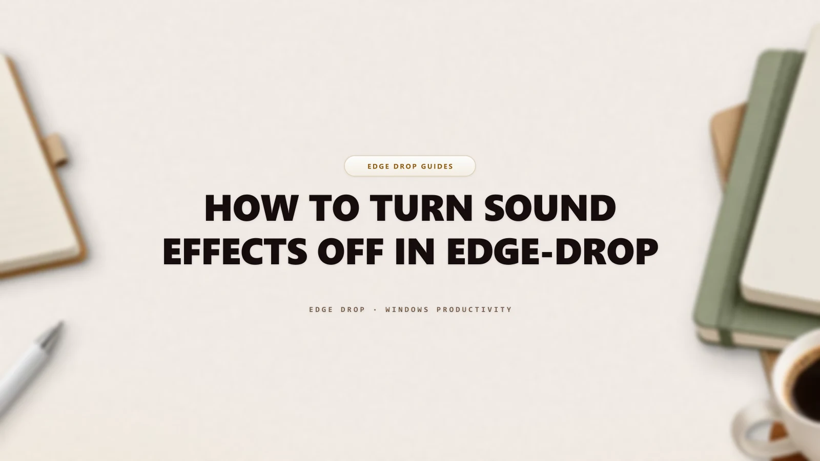 How to Turn Sound Effects Off in Edge-Drop — Edge Drop Guide