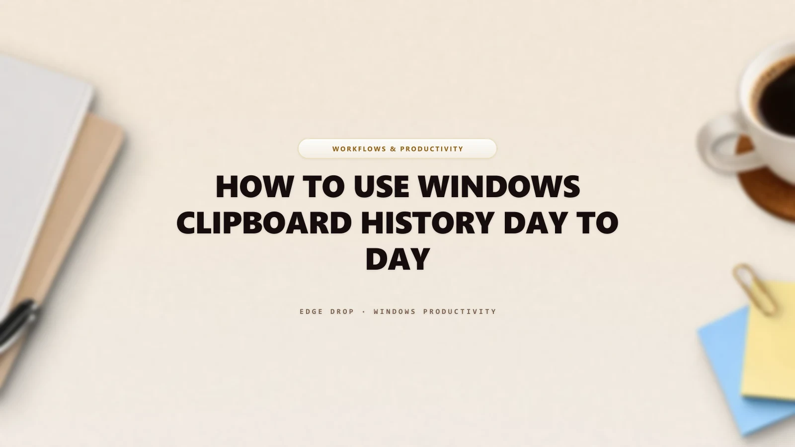 How to Use Windows Clipboard History Day to Day — Edge Drop Guide