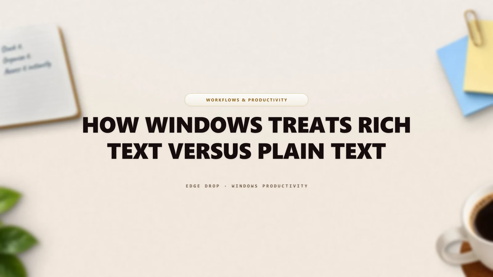 How Windows Treats Rich Text Versus Plain Text — Edge Drop Guide