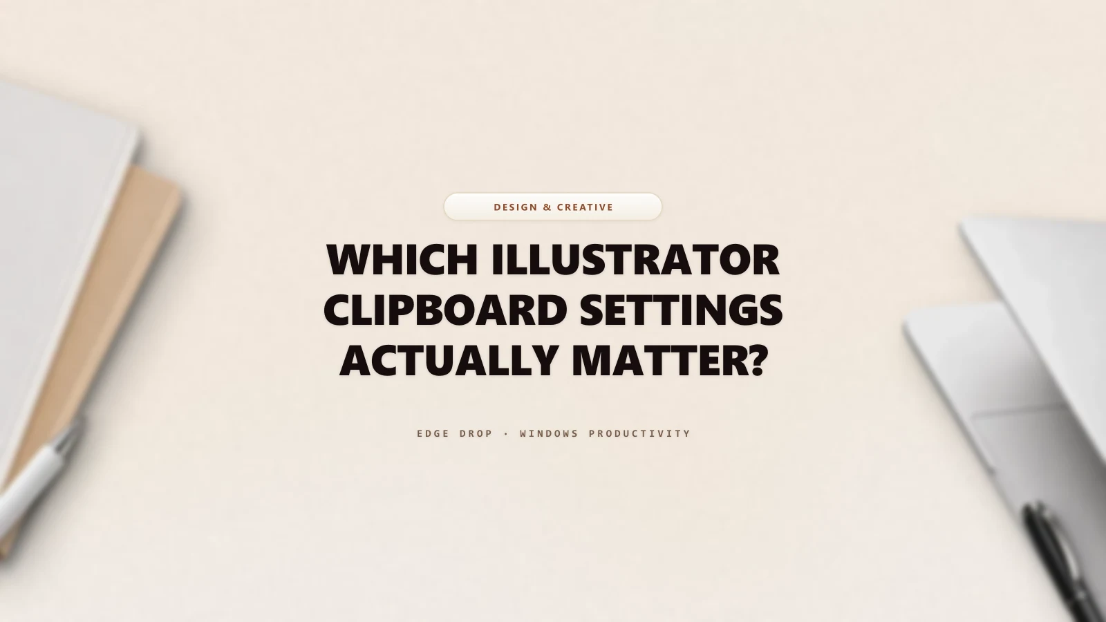 Which Illustrator Clipboard Settings Actually Matter? — Edge Drop Guide