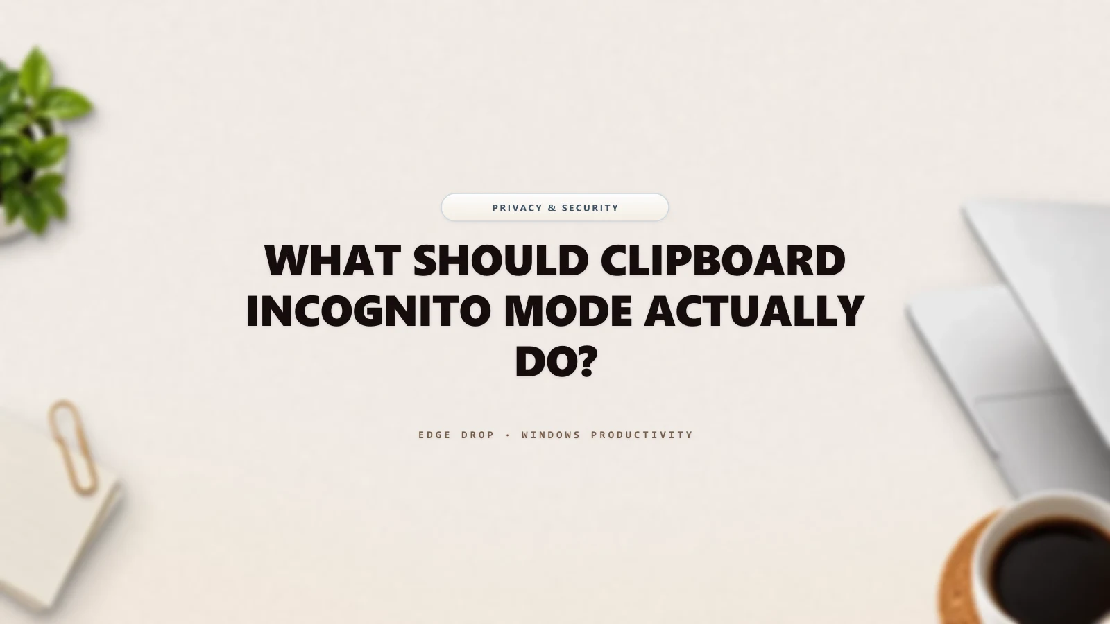What Should Clipboard Incognito Mode Actually Do? — Edge Drop Guide