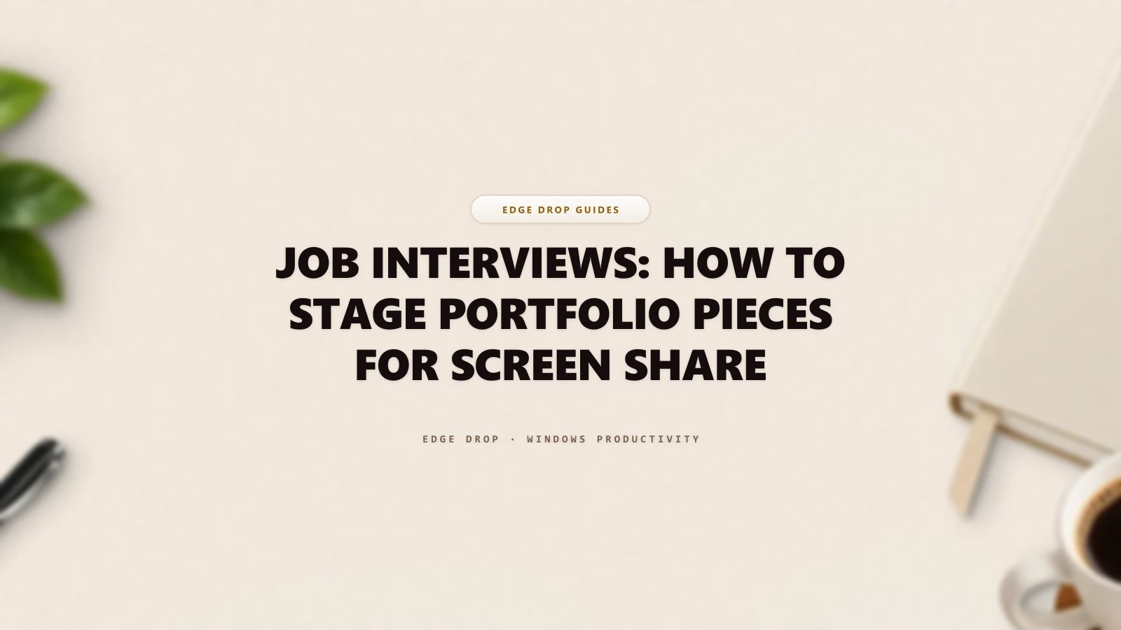 Job Interviews: How to Stage Portfolio Pieces for Screen Share — Edge Drop Guide
