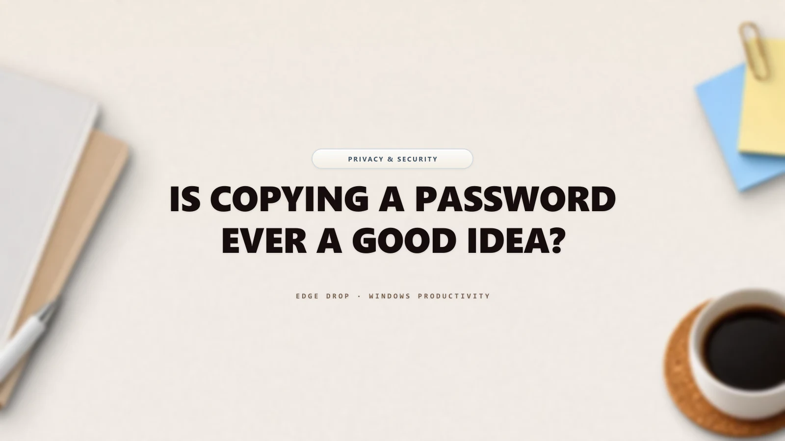 Is Copying a Password Ever a Good Idea? — Edge Drop Guide