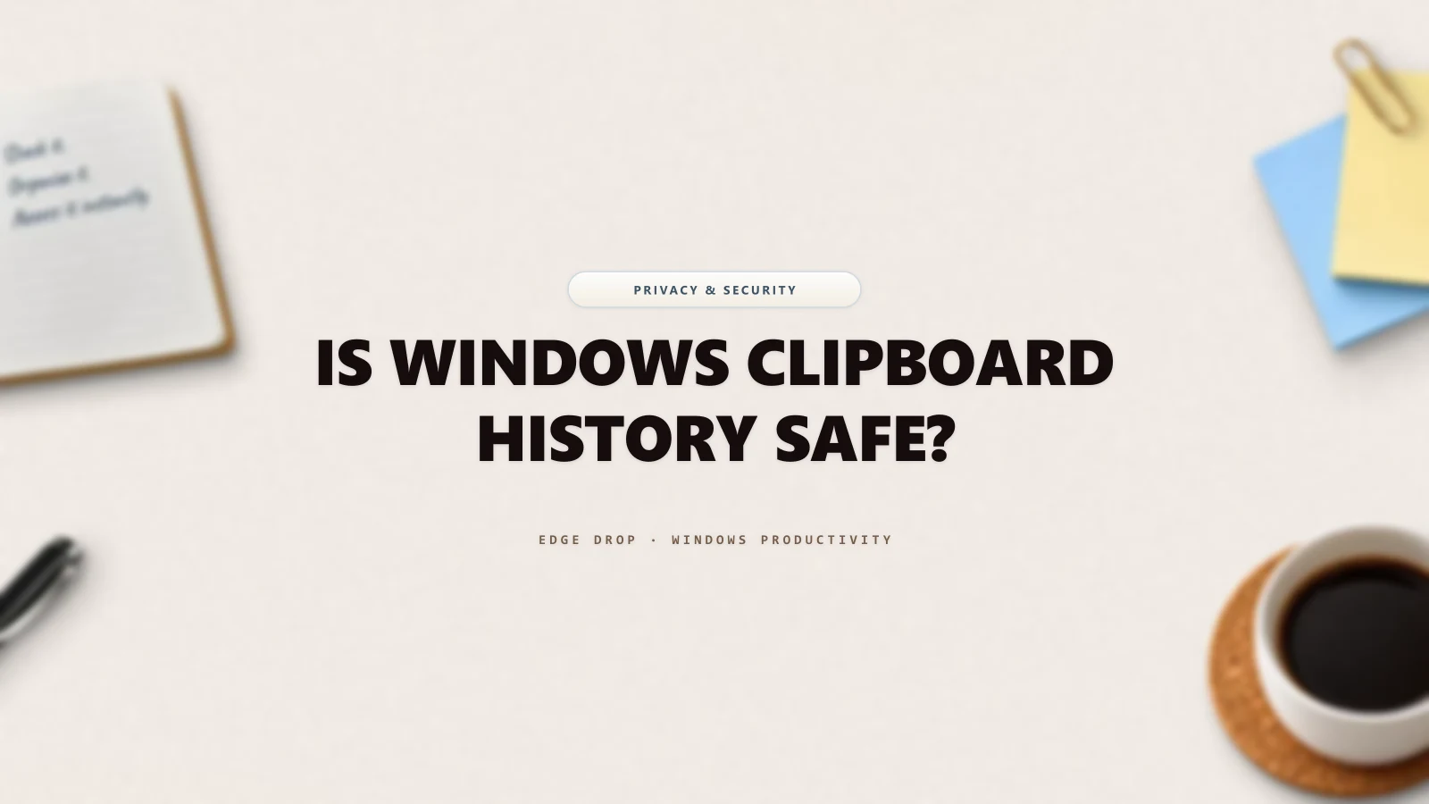 Is Windows Clipboard History Safe? — Edge Drop Guide