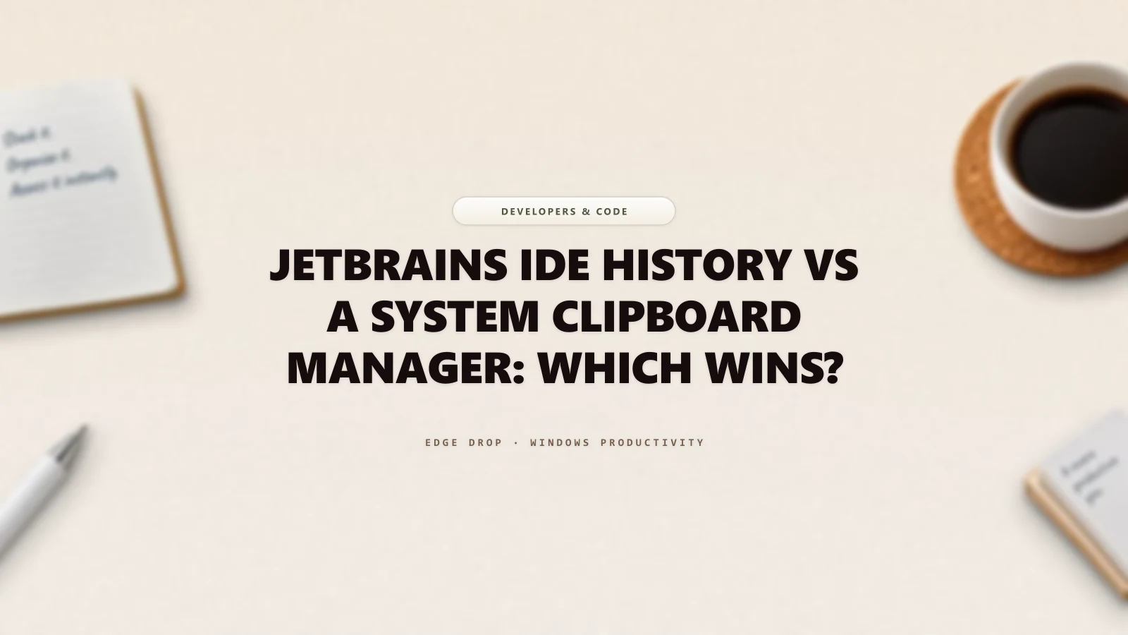 JetBrains IDE History vs a System Clipboard Manager: Which Wins? — Edge Drop Guide