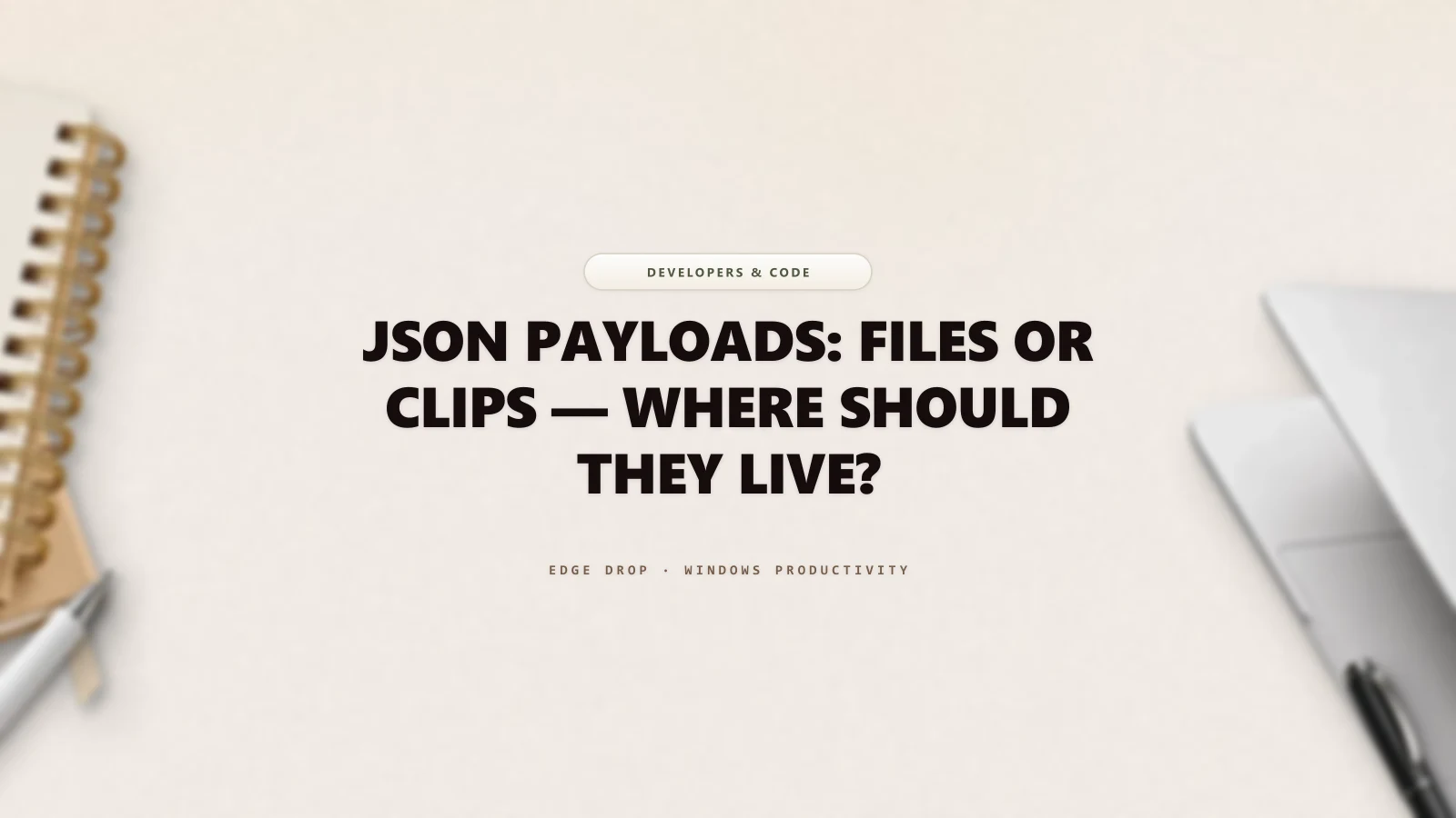 JSON Payloads: Files or Clips — Where Should They Live? — Edge Drop Guide