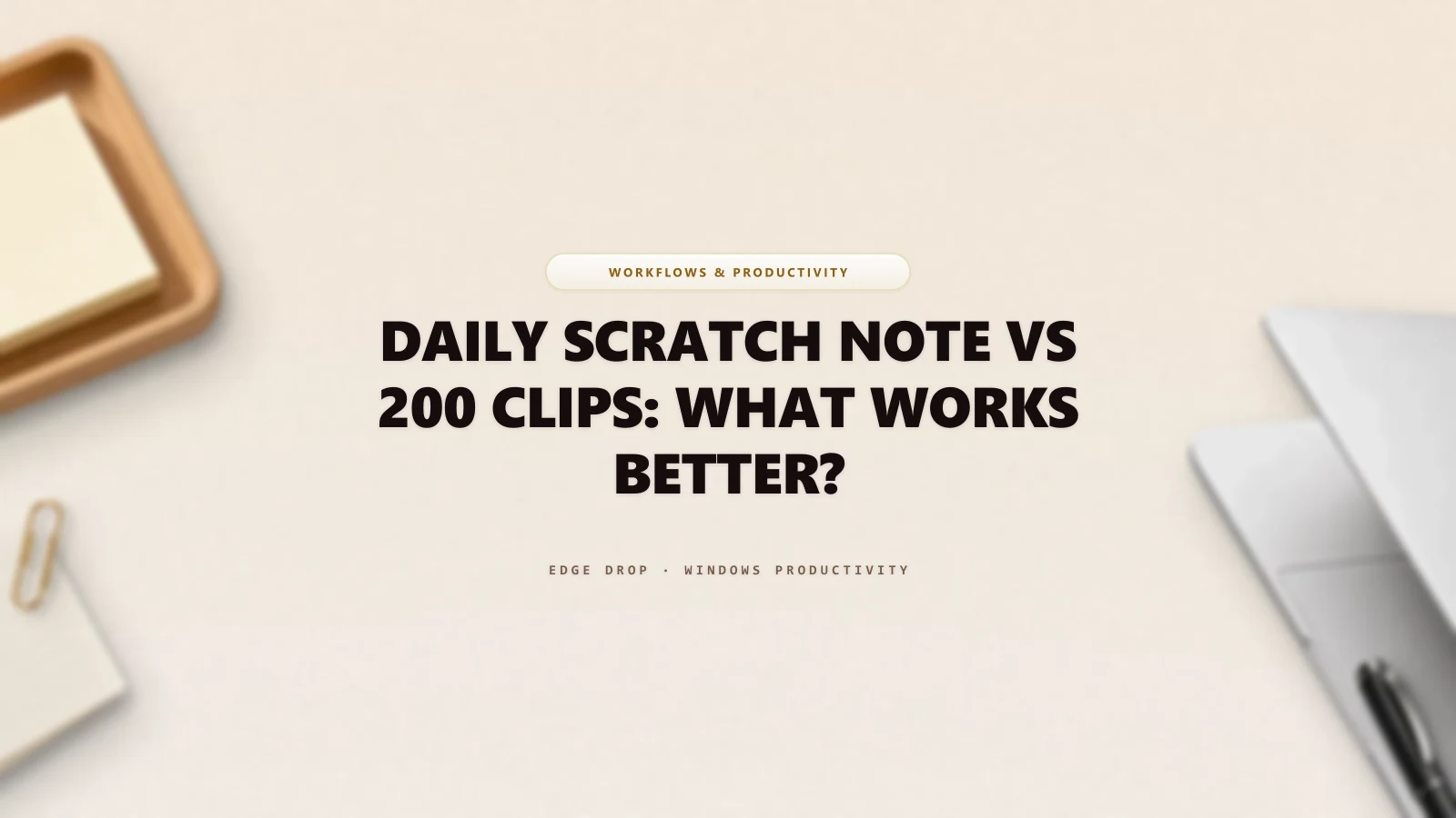 Daily Scratch Note vs 200 Clips: What Works Better? — Edge Drop Guide
