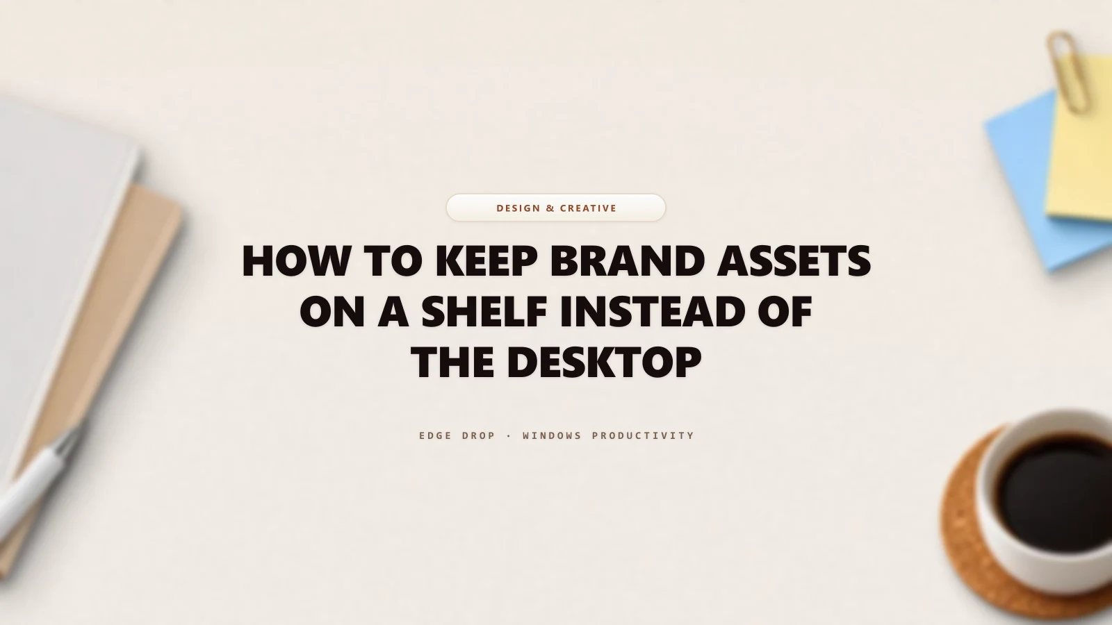 How to Keep Brand Assets on a Shelf Instead of the Desktop — Edge Drop Guide