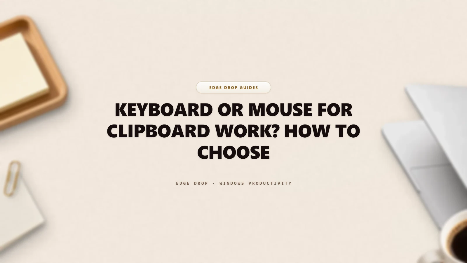 Keyboard or Mouse for Clipboard Work? How to Choose — Edge Drop Guide