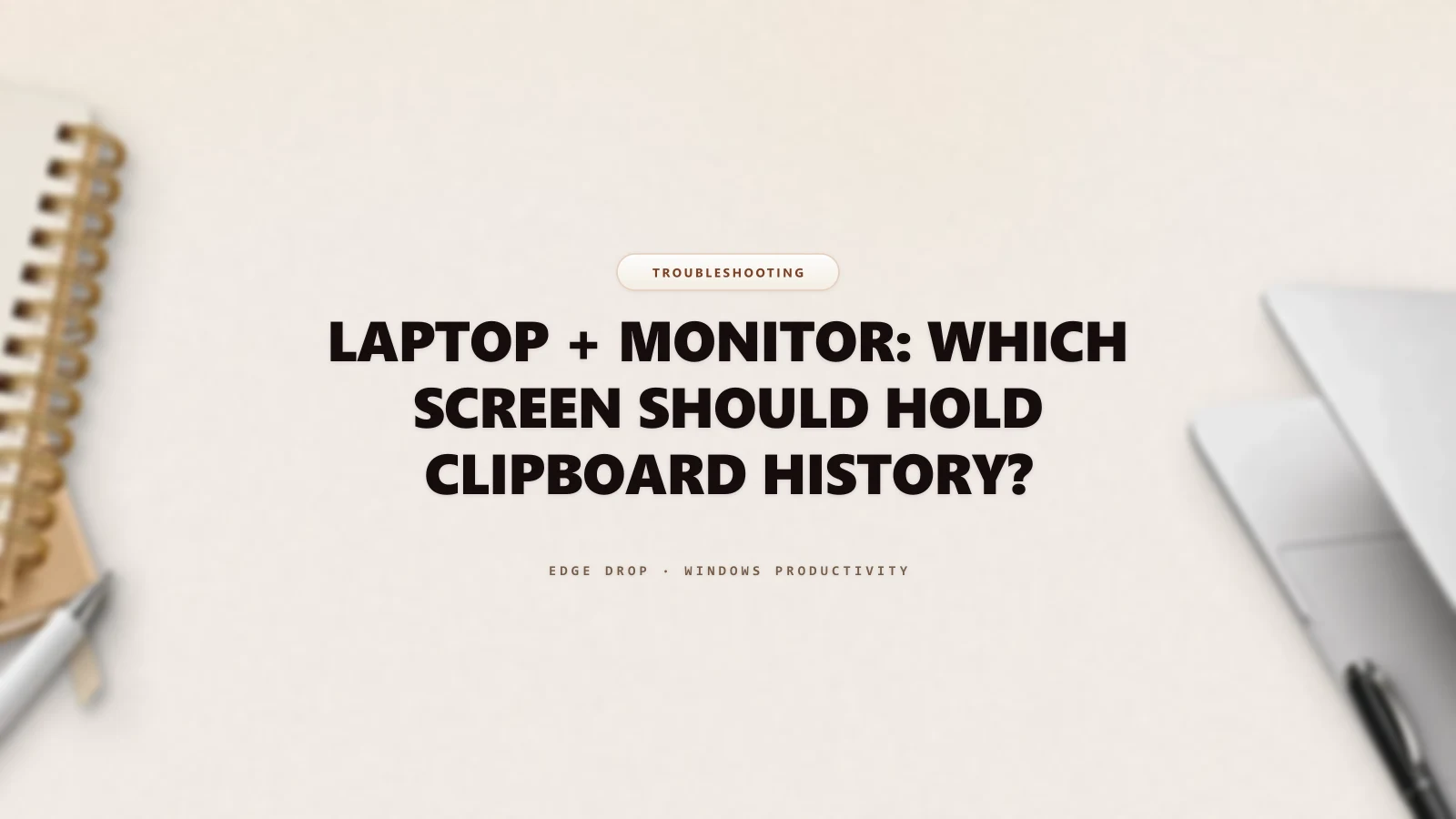 Laptop + Monitor: Which Screen Should Hold Clipboard History? — Edge Drop Guide