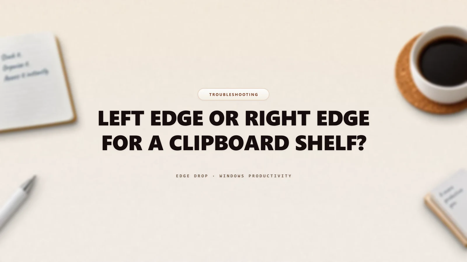 Left Edge or Right Edge for a Clipboard Shelf? — Edge Drop Guide