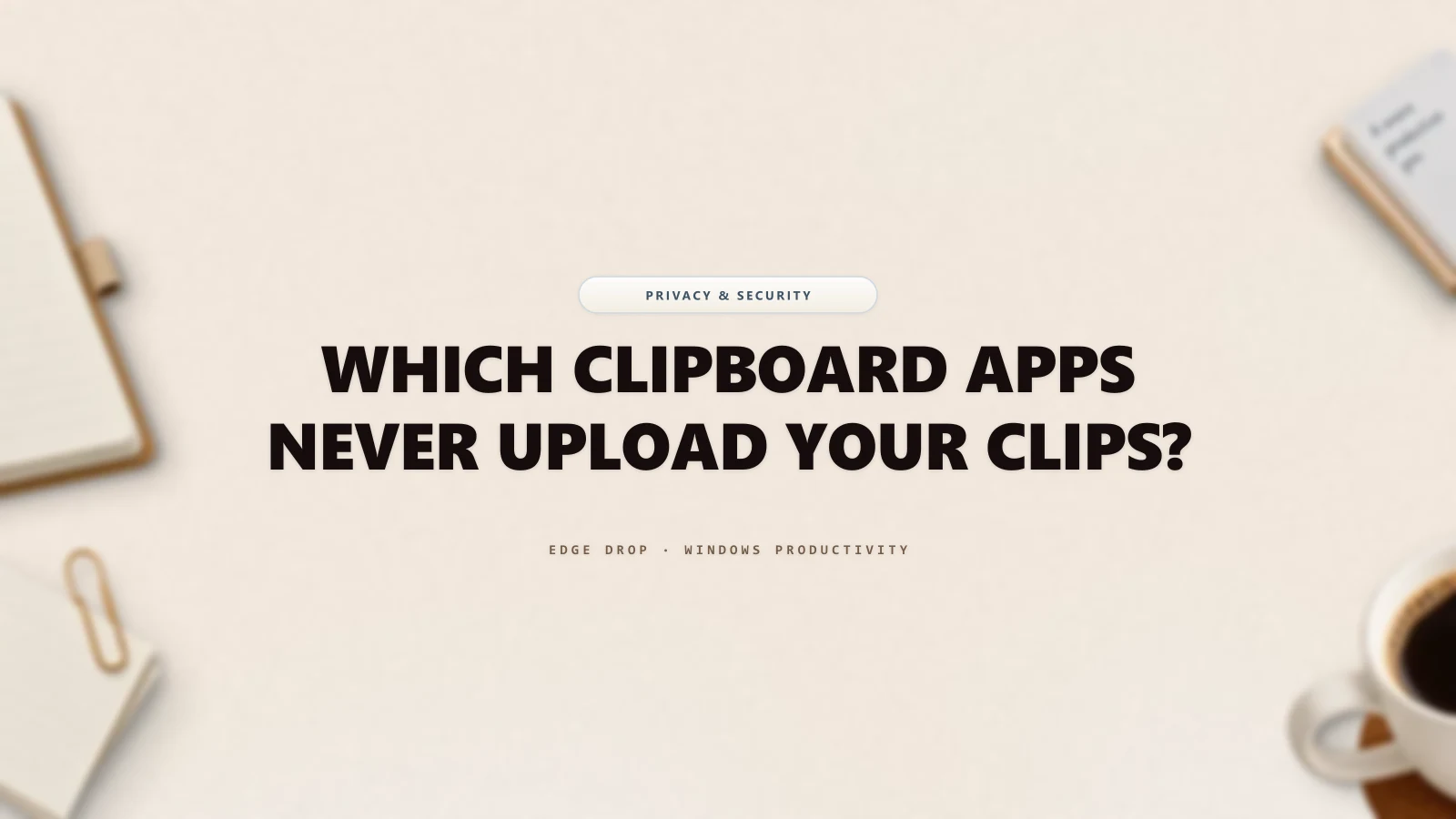 Which Clipboard Apps Never Upload Your Clips? — Edge Drop Guide