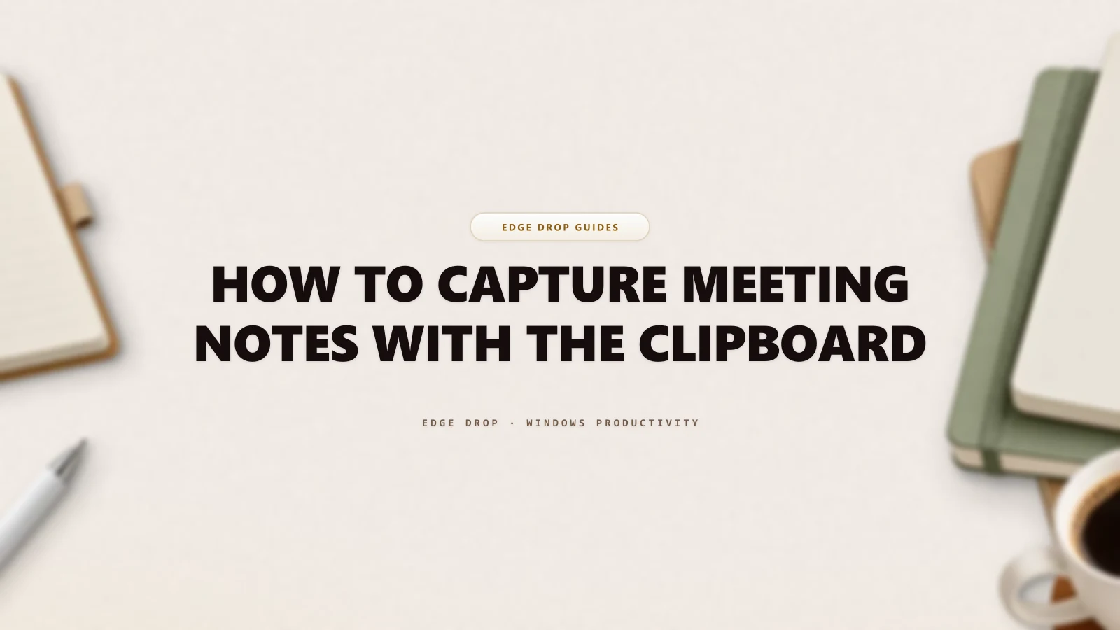 How to Capture Meeting Notes With the Clipboard — Edge Drop Guide