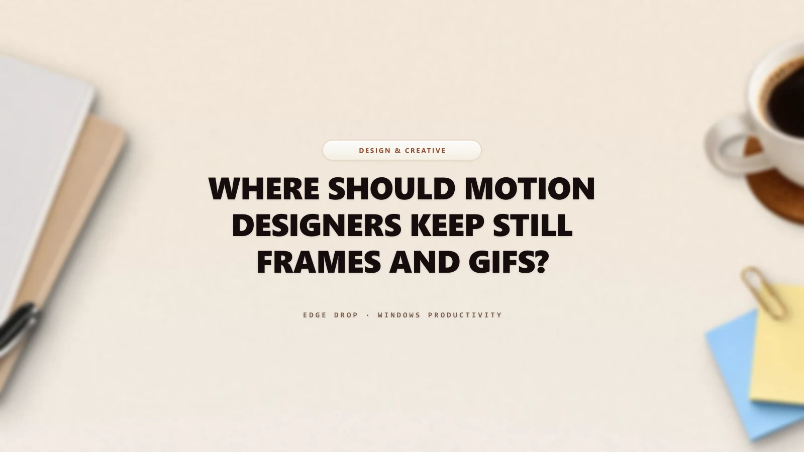 Where Should Motion Designers Keep Still Frames and GIFs? — Edge Drop Guide