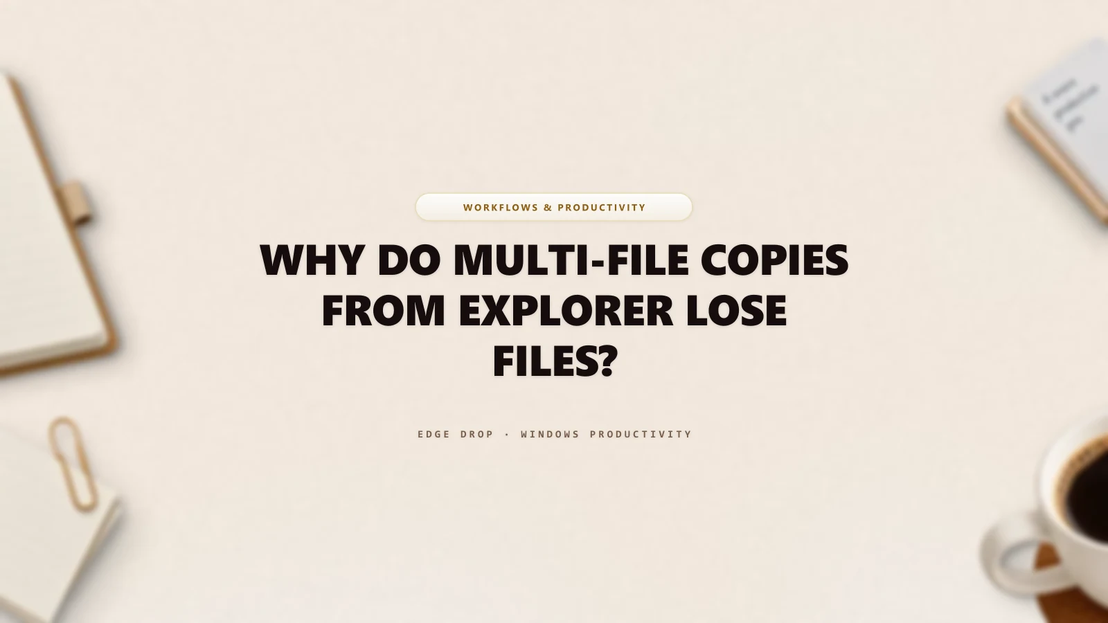 Why Do Multi-File Copies From Explorer Lose Files? — Edge Drop Guide