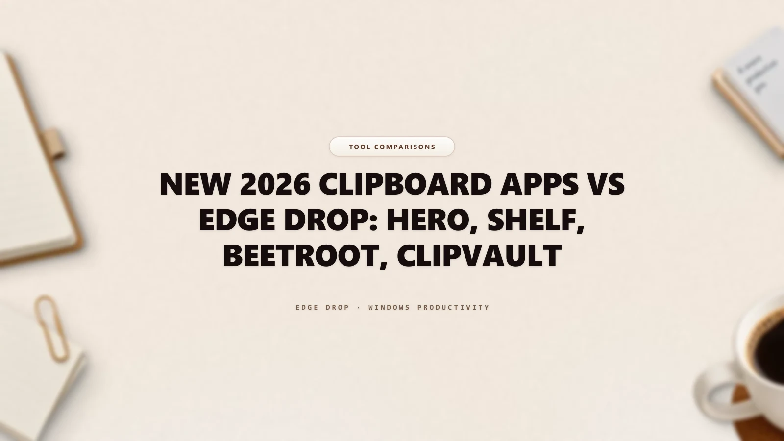 New 2026 Clipboard Apps vs Edge Drop: Hero, Shelf, Beetroot, ClipVault — Edge Drop Guide
