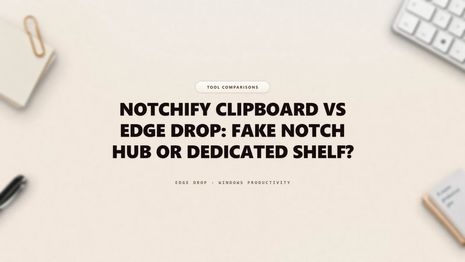Notchify Clipboard vs Edge Drop: Fake Notch Hub or Dedicated Shelf? — Edge Drop Guide