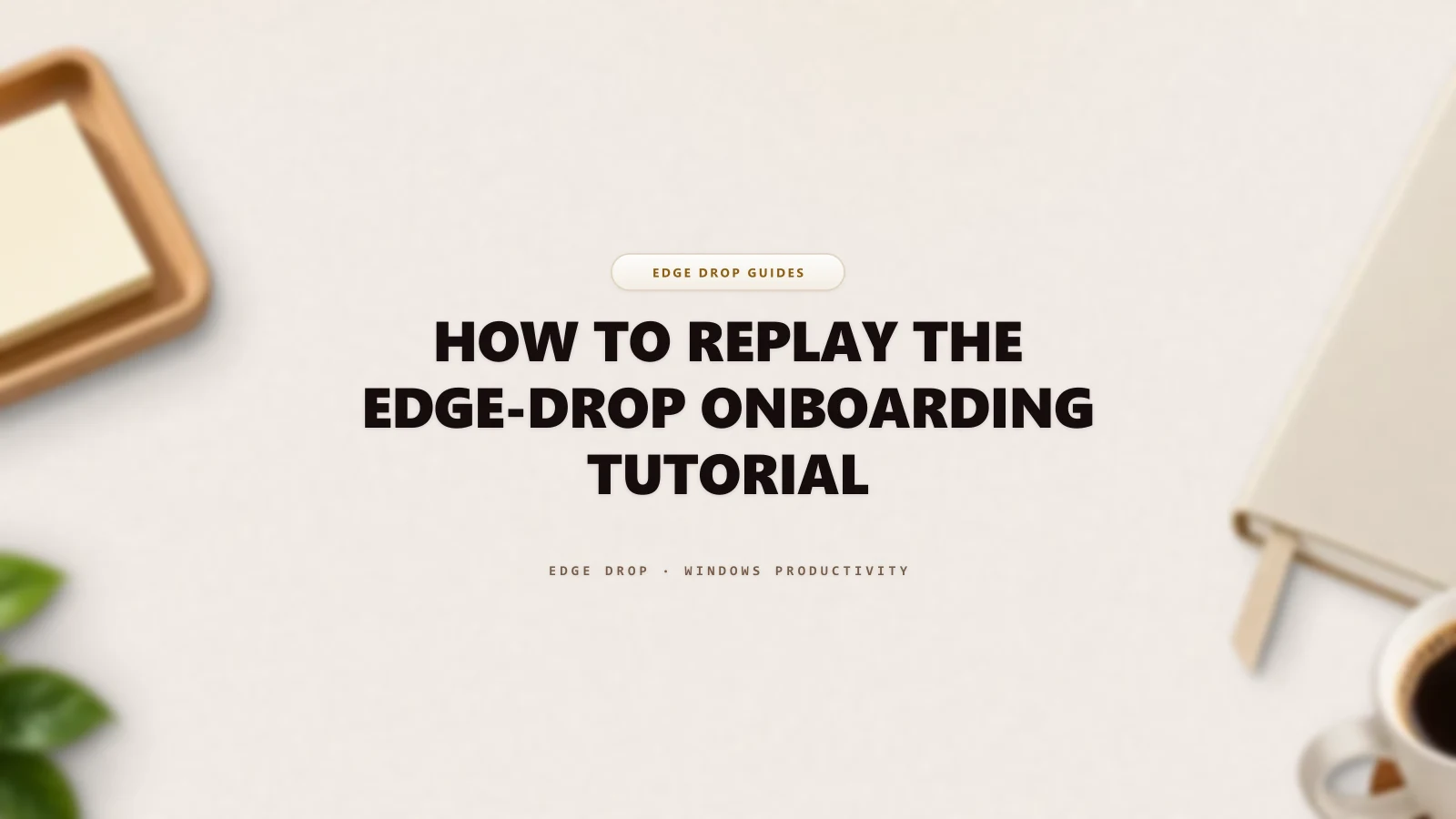 How to Replay the Edge-Drop Onboarding Tutorial — Edge Drop Guide