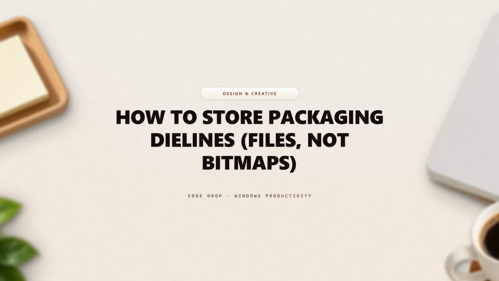 How to Store Packaging Dielines (Files, Not Bitmaps) — Edge Drop Guide