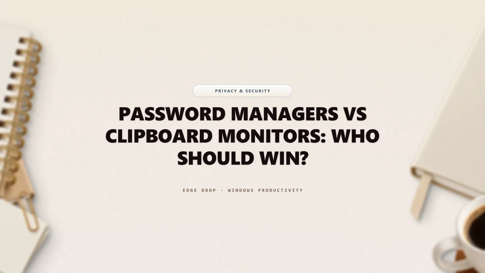 Password Managers vs Clipboard Monitors: Who Should Win? — Edge Drop Guide