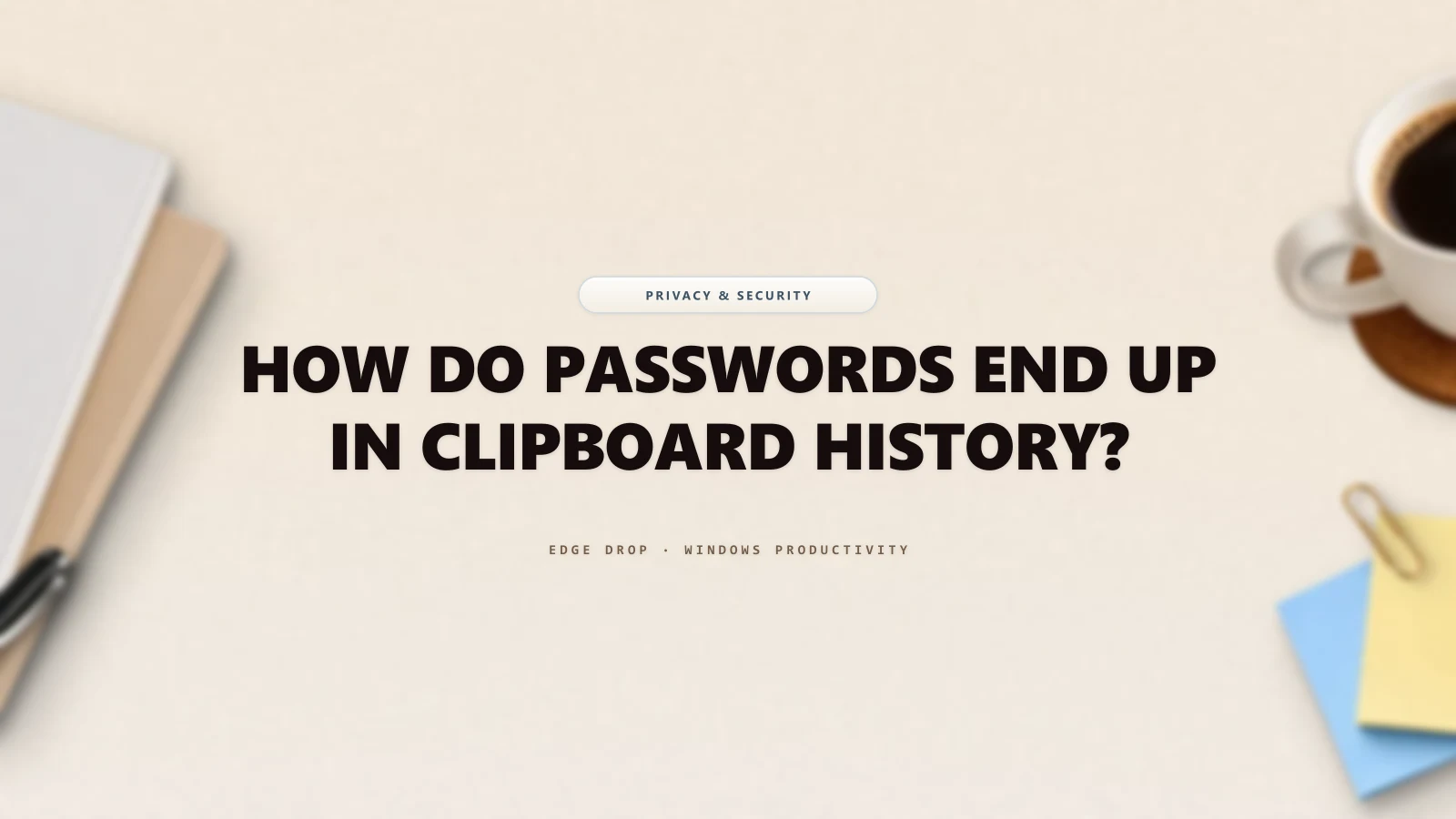 How Do Passwords End Up in Clipboard History? — Edge Drop Guide