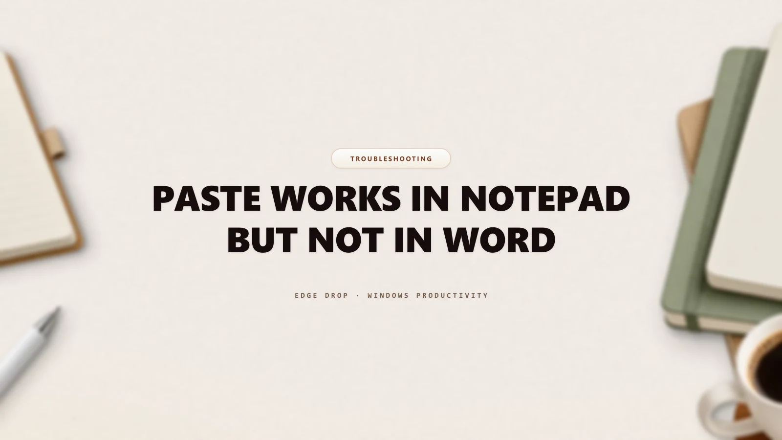 Paste Works in Notepad but Not in Word — Edge Drop Guide
