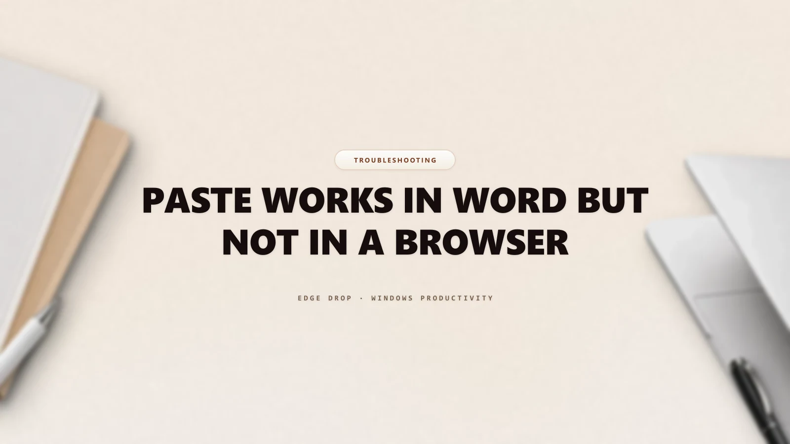 Paste Works in Word but Not in a Browser — Edge Drop Guide