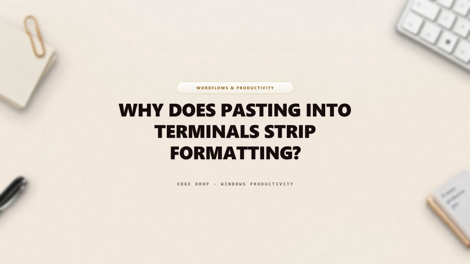 Why Does Pasting Into Terminals Strip Formatting? — Edge Drop Guide