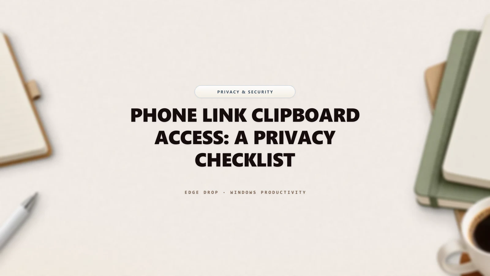 Phone Link Clipboard Access: A Privacy Checklist — Edge Drop Guide