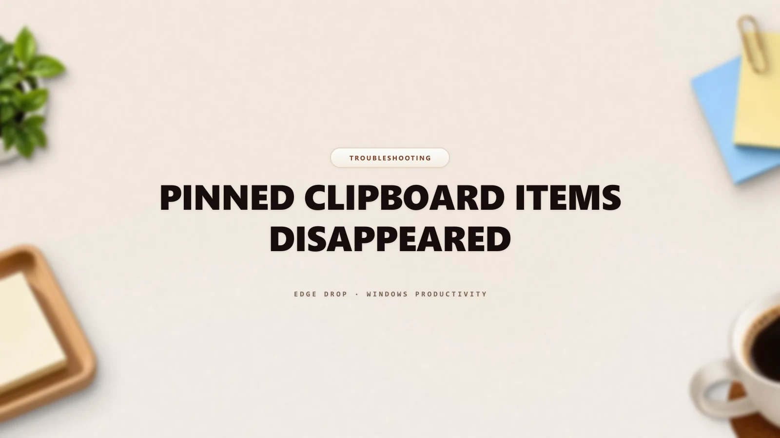 Pinned Clipboard Items Disappeared — Edge Drop Guide