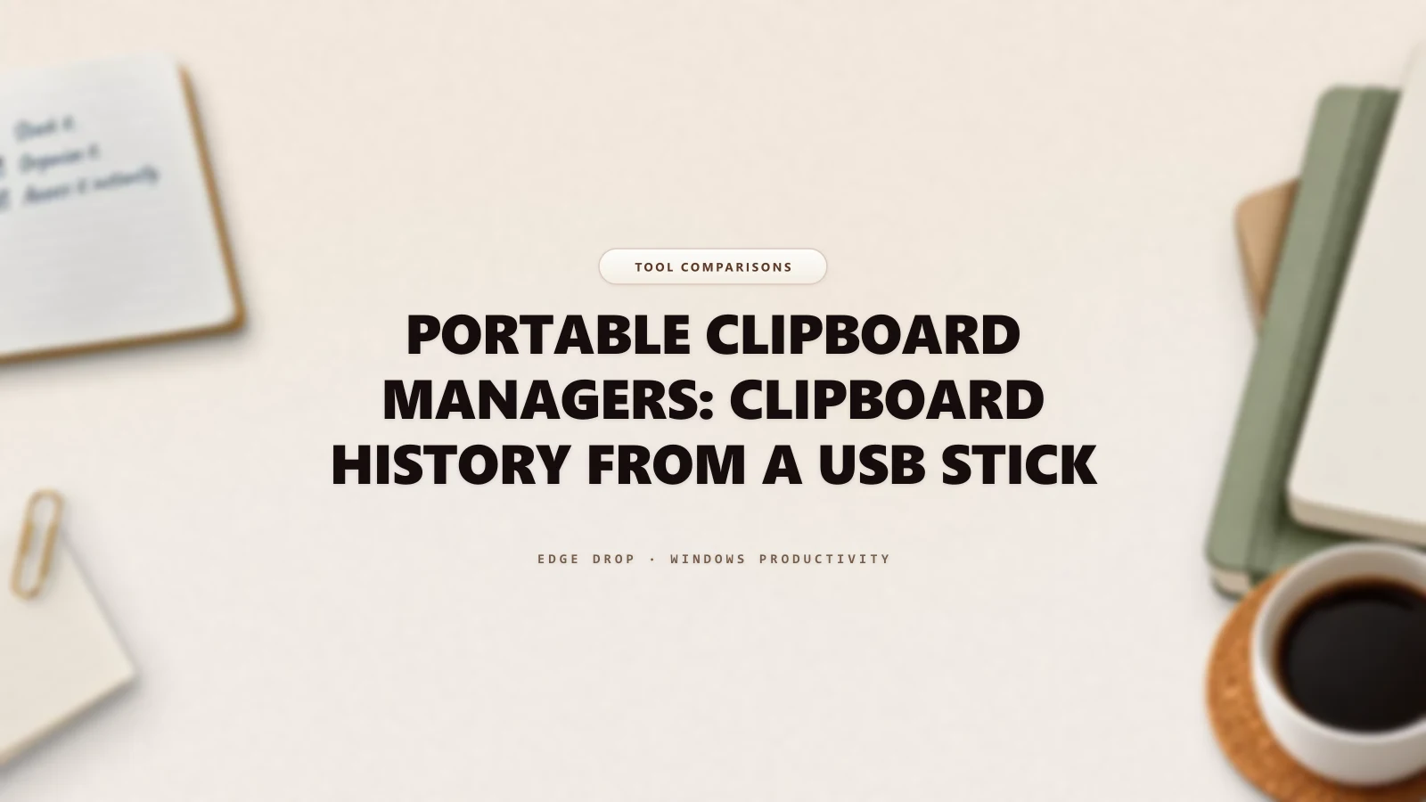 Portable Clipboard Managers: Clipboard History From a USB Stick — Edge Drop Guide