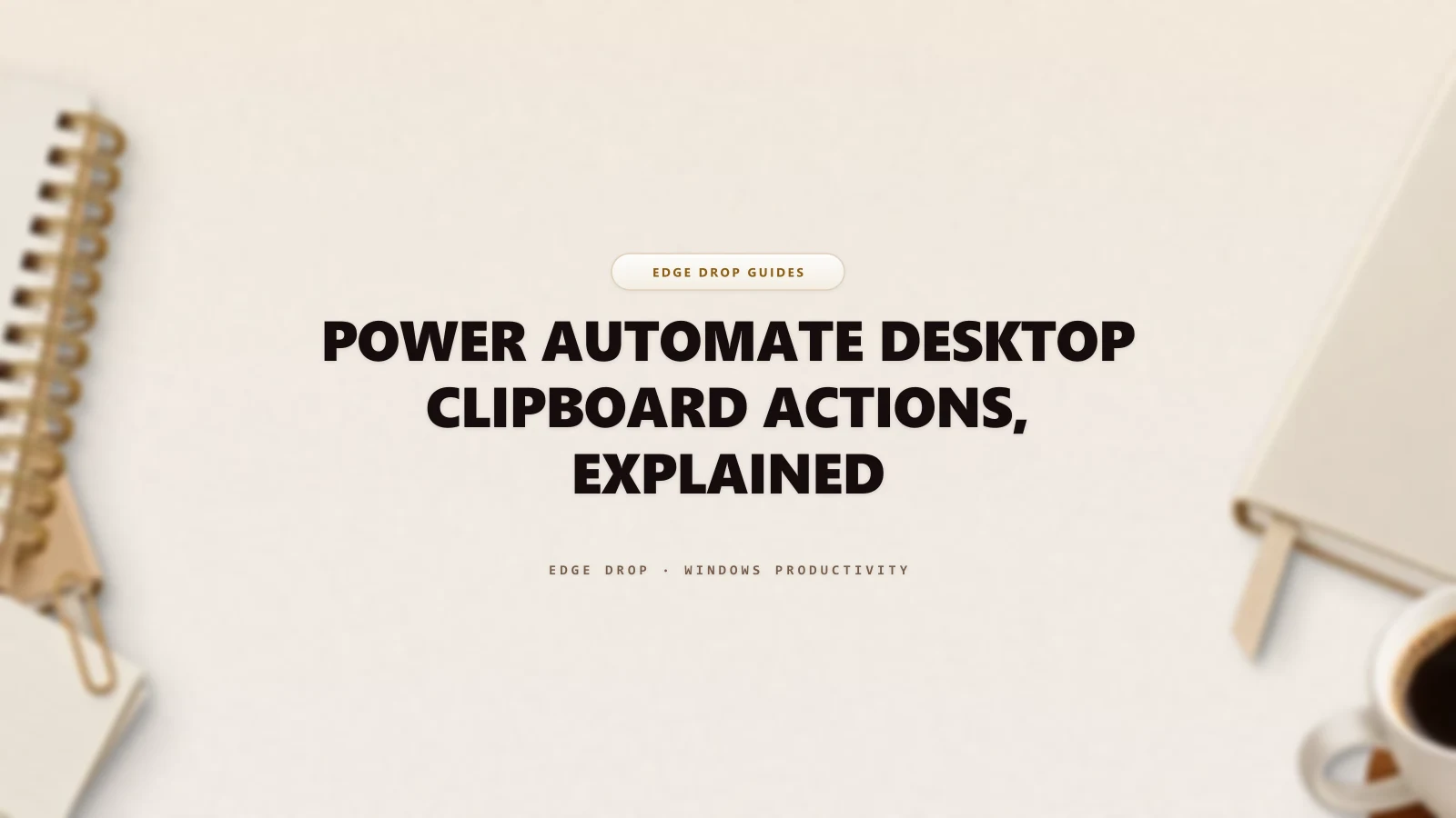 Power Automate Desktop Clipboard Actions, Explained — Edge Drop Guide