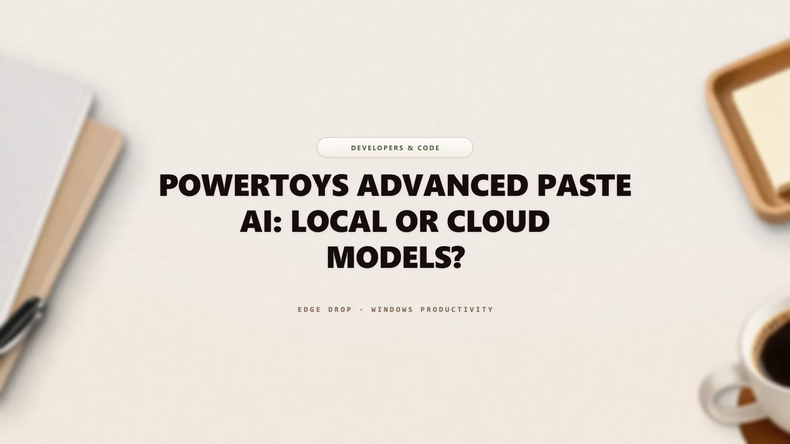 PowerToys Advanced Paste AI: Local or Cloud Models? — Edge Drop Guide