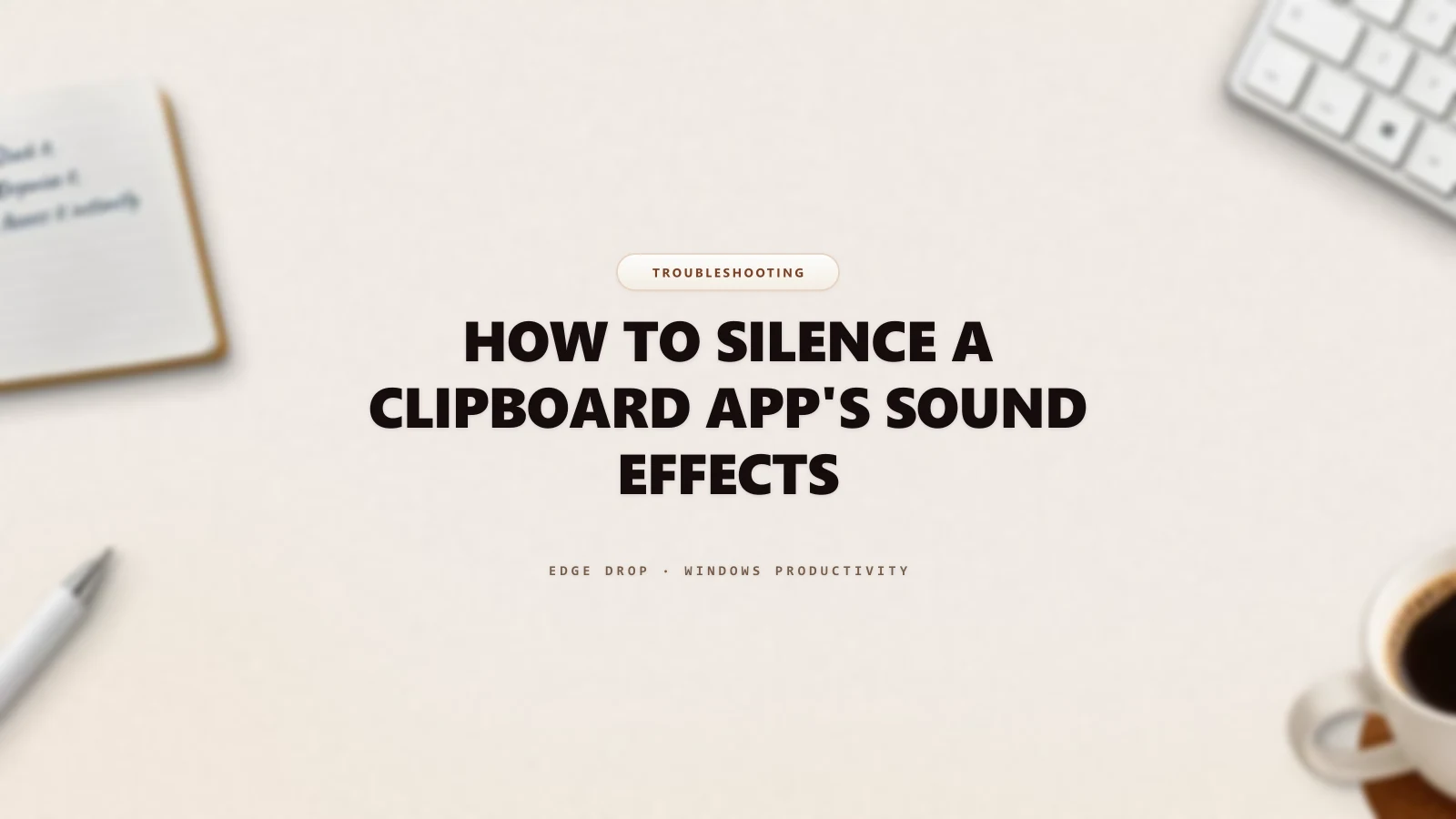 How to Silence a Clipboard App's Sound Effects — Edge Drop Guide