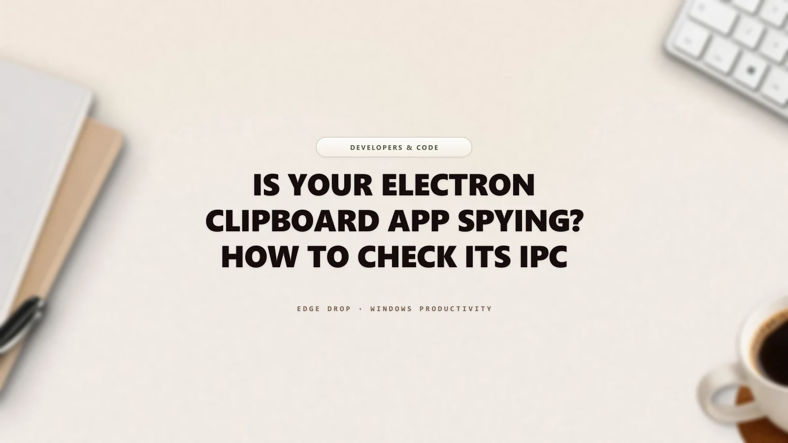 Is Your Electron Clipboard App Spying? How to Check Its IPC — Edge Drop Guide