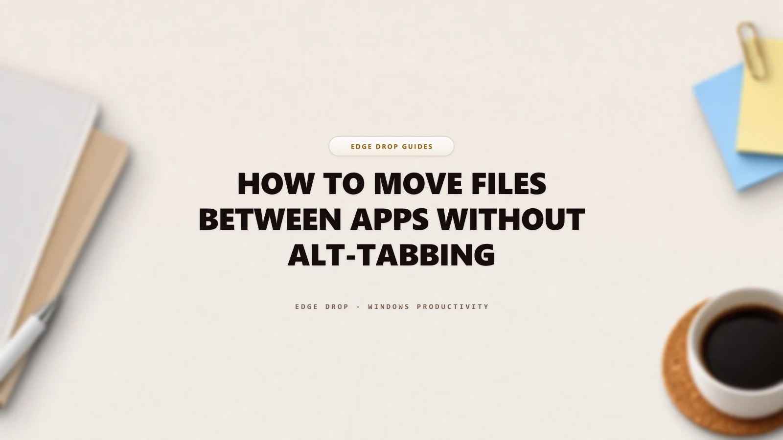 How to Move Files Between Apps Without Alt-Tabbing — Edge Drop Guide