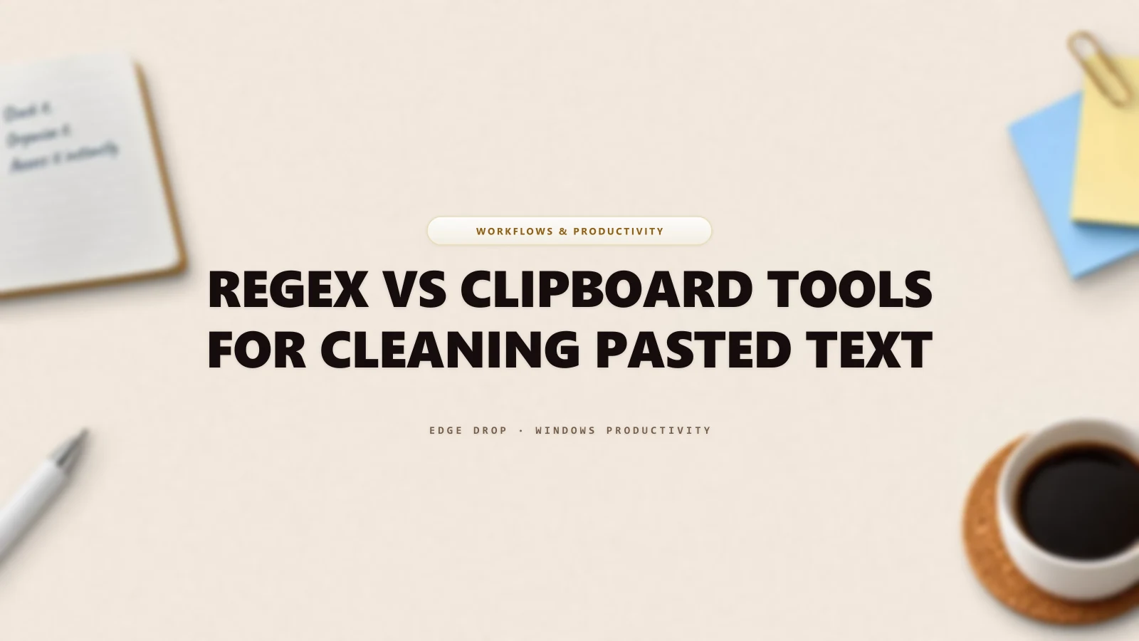 Regex vs Clipboard Tools for Cleaning Pasted Text — Edge Drop Guide