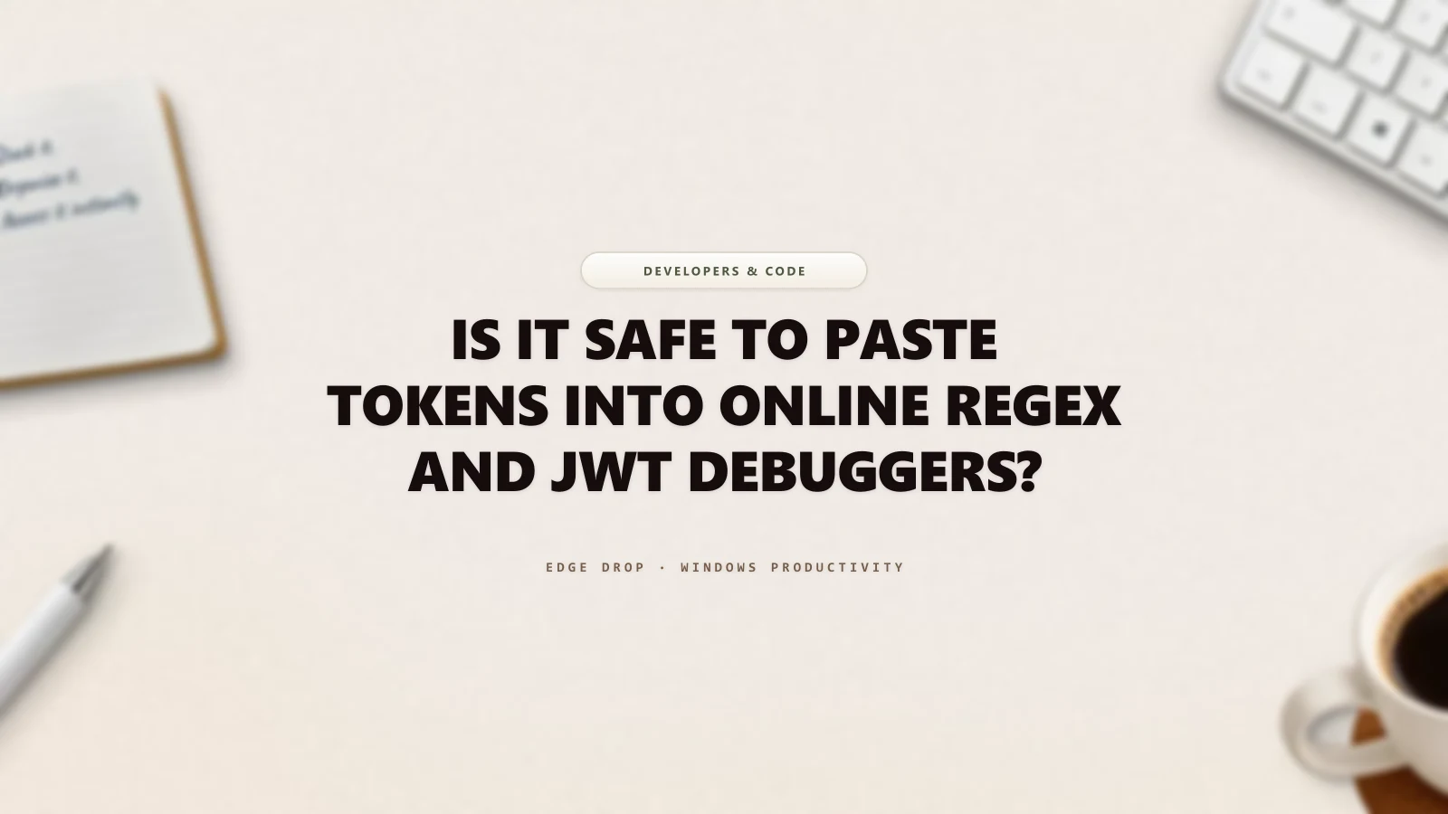 Is It Safe to Paste Tokens Into Online Regex and JWT Debuggers? — Edge Drop Guide