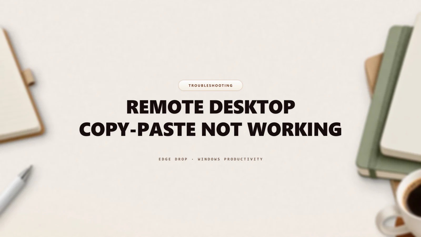 Remote Desktop Copy-Paste Not Working — Edge Drop Guide