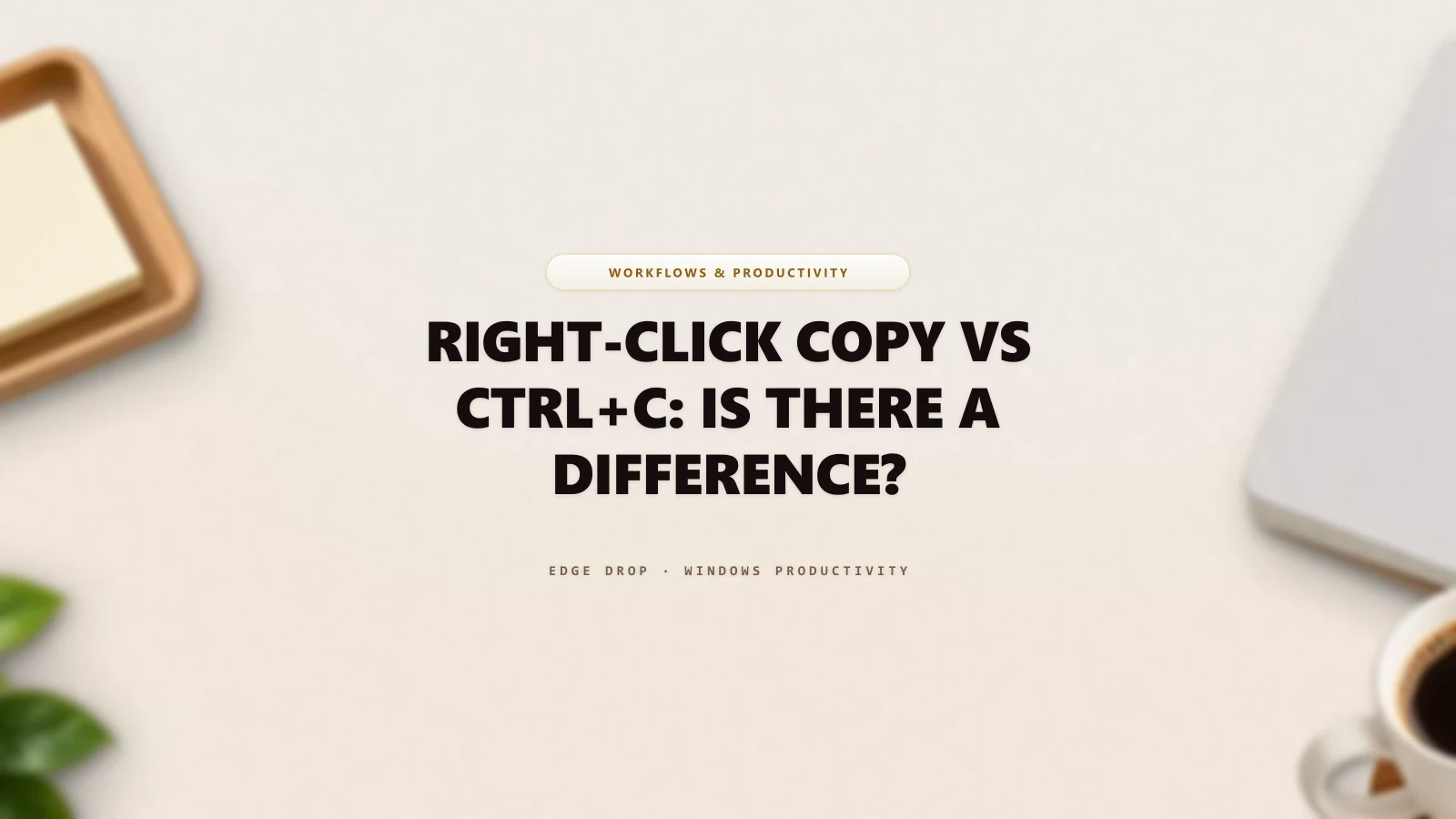Right-Click Copy vs Ctrl+C: Is There a Difference? — Edge Drop Guide