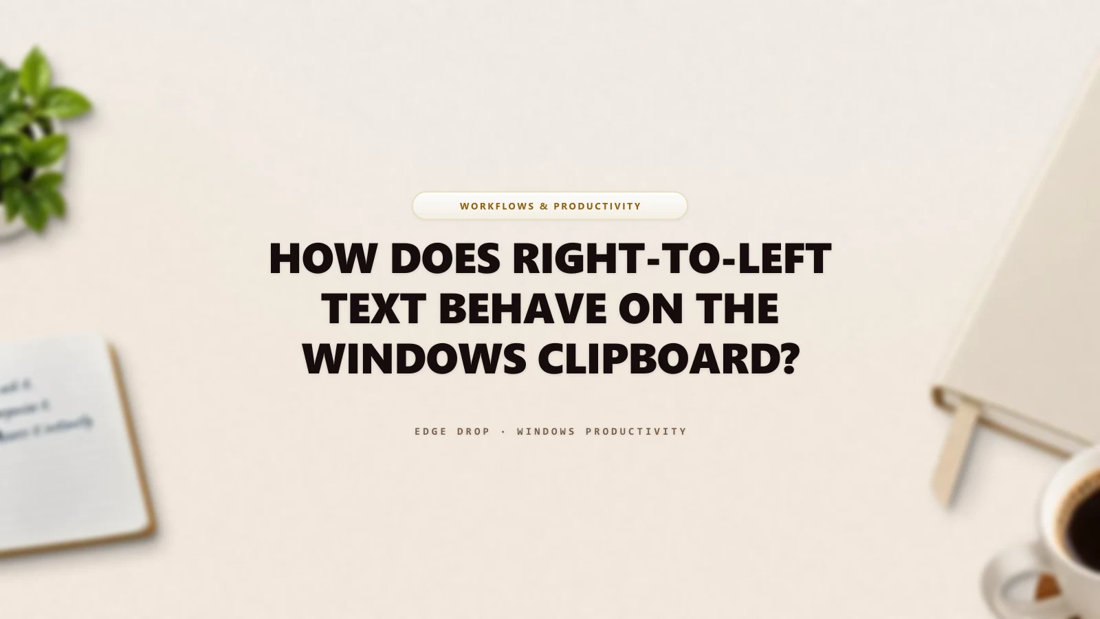 How Does Right-to-Left Text Behave on the Windows Clipboard? — Edge Drop Guide