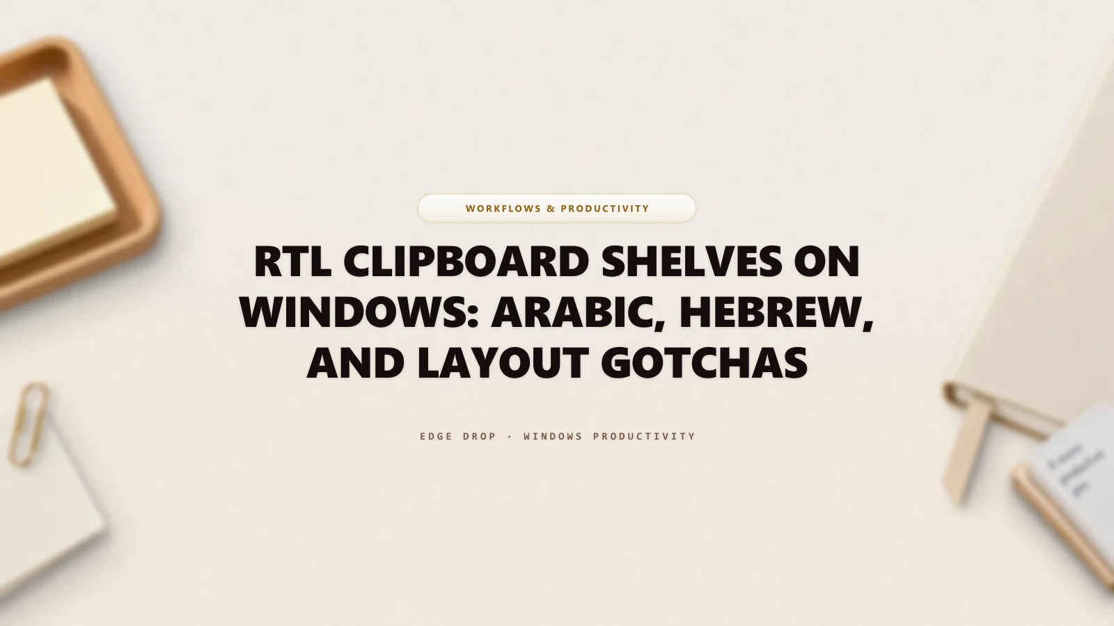 RTL Clipboard Shelves on Windows: Arabic, Hebrew, and Layout Gotchas — Edge Drop Guide
