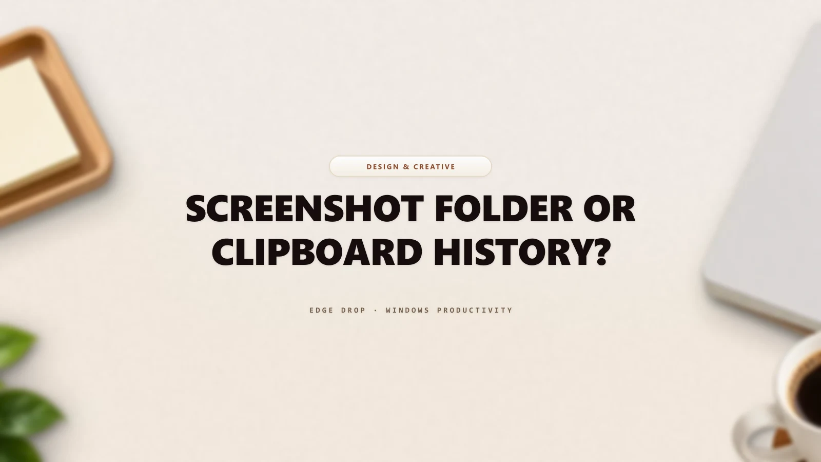 Screenshot Folder or Clipboard History? — Edge Drop Guide