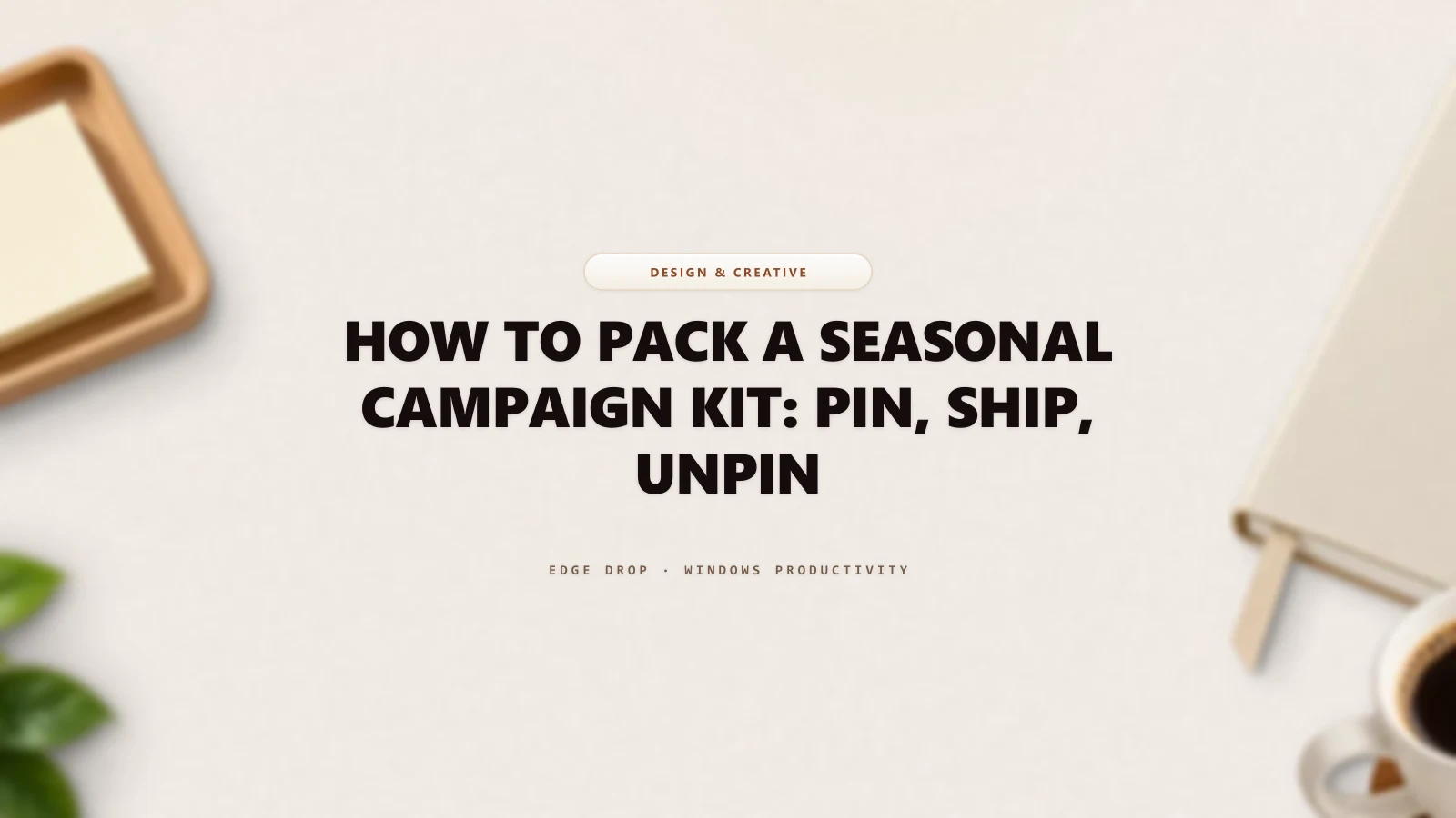 How to Pack a Seasonal Campaign Kit: Pin, Ship, Unpin — Edge Drop Guide