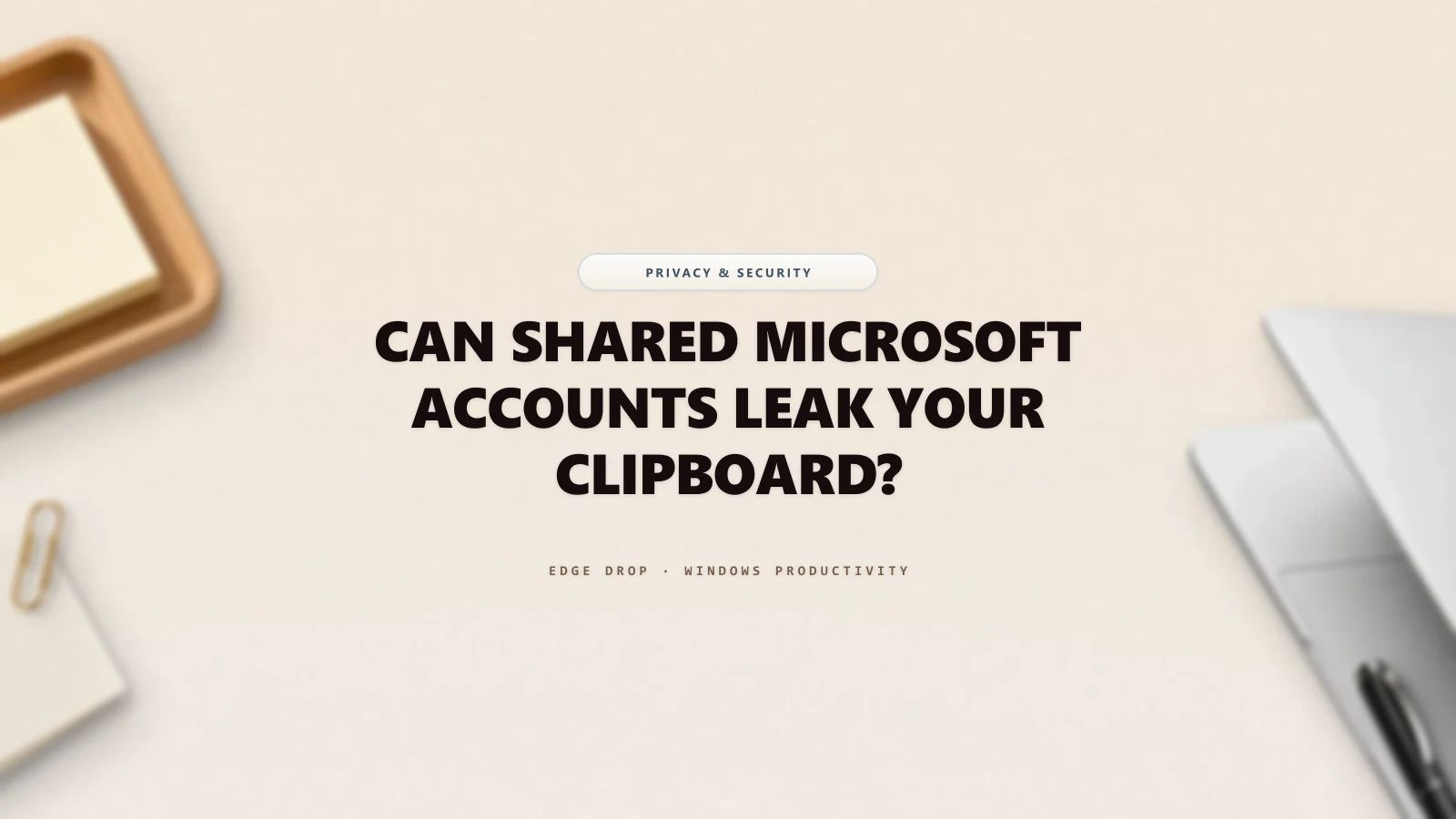 Can Shared Microsoft Accounts Leak Your Clipboard? — Edge Drop Guide